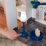 Casuta pentru papusi din lemn MDF Camila Mansion Dollhouse EZ Kraft Assembly cu Sunete si Lumini KidKraft